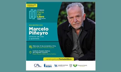 Marcelo Piñeyro en la Feria del libro de Florencio Varela